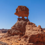 formation rocheuse en forme d'hérisson tadrart rouge sahara algérie