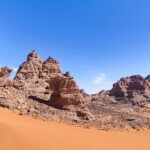 paysage massif rocheux tadrart rouge sahara algérien